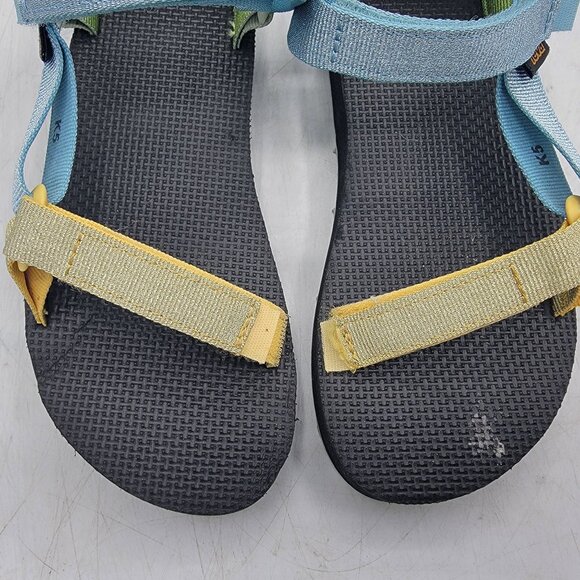 Teva Midform Universal Kids 5 Metallic Blue Sandals Beach Summer Casual 1131610C - Picture 10 of 13